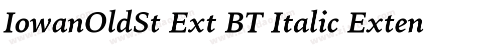 IowanOldSt Ext BT Italic Extension字体转换